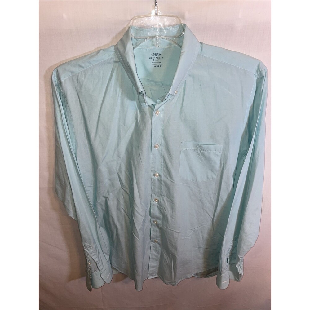 J. Crew Dress Shirt Men’s Size Large Mint Green Button Up Long Sleeve
